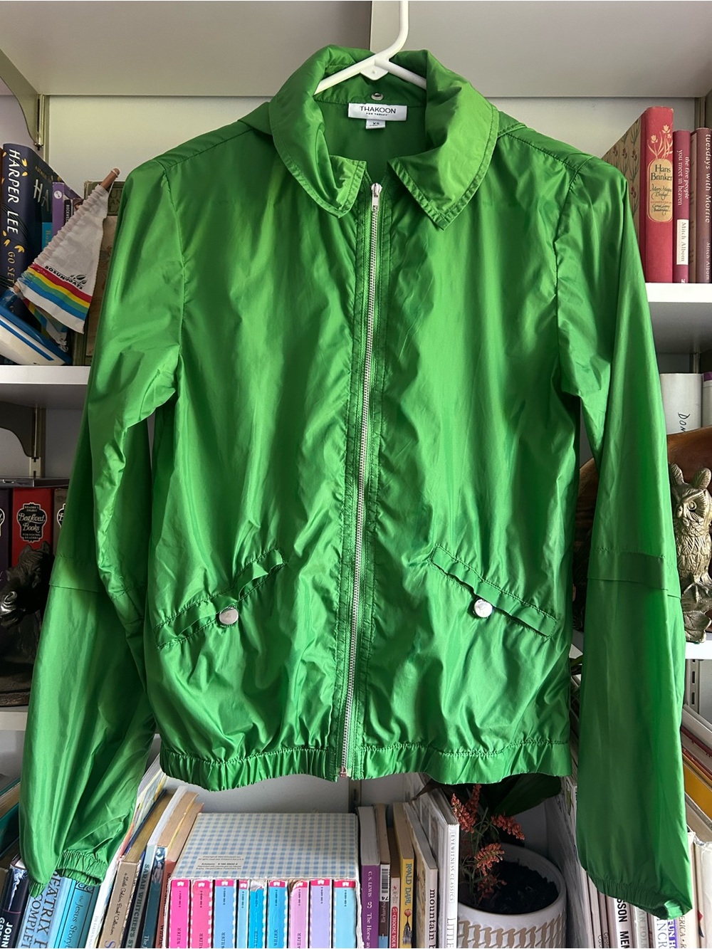 Thakoon Bright Green Lightweight Zip Jacket